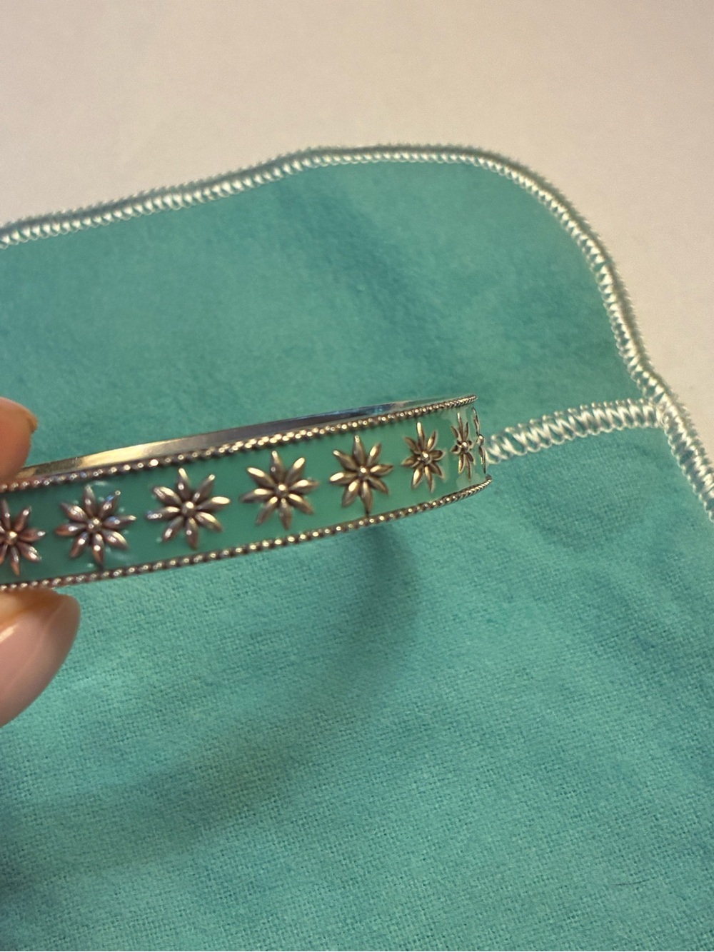 Tiffany & Co. Turquoise Enamel Bangle Bracelet - Picture 3 of 7